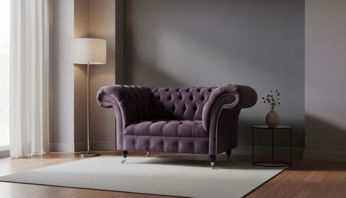 Chesterfield armchair velvet single-seater luxury armchair sofas living room new