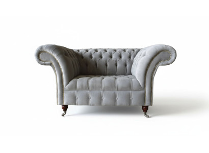 Gray Chesterfield Wingback Armchair Gray Armchair Couch Fabric Sofa Living Room
