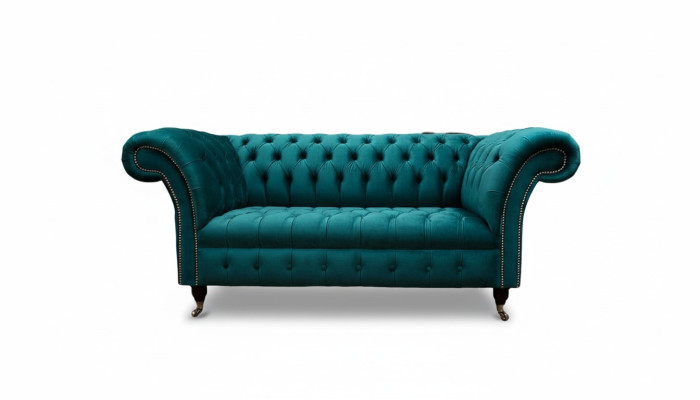 Sofa 2-seater design sofas upholstered couches textile Chesterfield seat