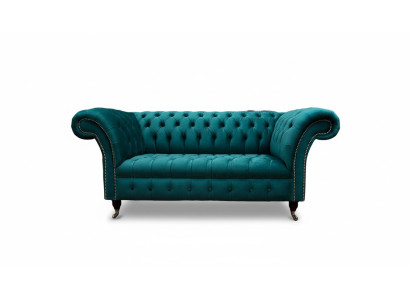 Sofa 2-seater design sofas upholstered couches textile Chesterfield seat