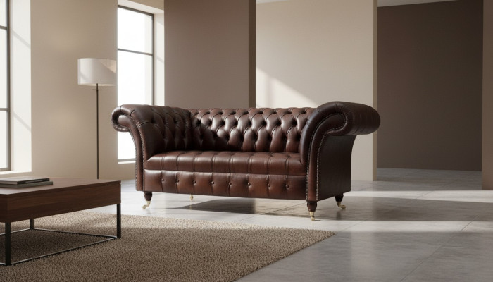 Sofa Couch Chesterfield Upholstered Sofas 2 Seater Leather Textile Lounge New