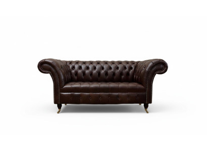 Sofa Couch Chesterfield Upholstered Sofas 2 Seater Leather Textile Lounge New