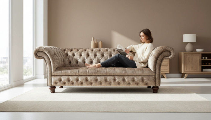 Chesterfield Sofa 3 Seat Upholstered Design Couches Sofas Modern Three-seater