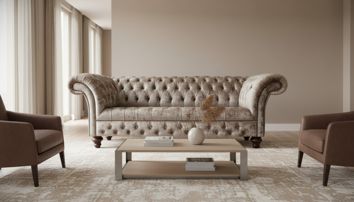 Chesterfield Sofa 3 Seat Upholstered Design Couches Sofas Modern Three-seater
