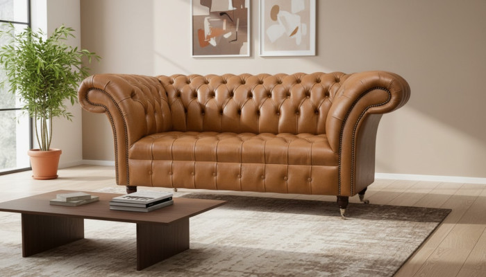 Chesterfield fabric sofa couch textile couches office furnishings English furniture