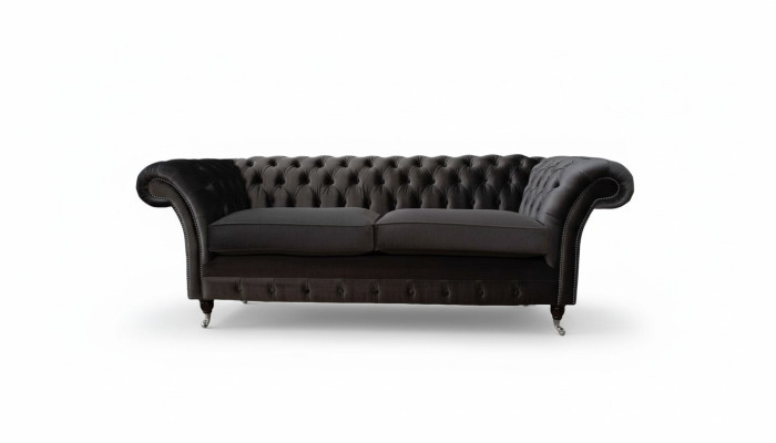 Sofa 3 seater living room luxury upholstered designer furniture Chesterfield new