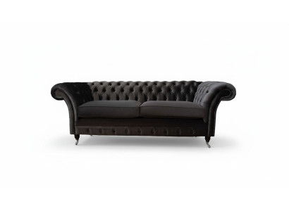 Sofa 3 seater living room luxury upholstered designer furniture Chesterfield new