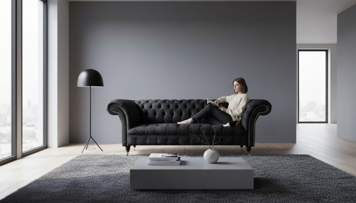 Sofa Luxury Textile Chesterfield Couch Sofas Upholstery Two-Seater Couches