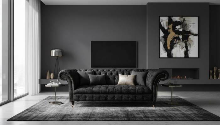 Sofa Luxury Textile Chesterfield Couch Sofas Upholstery Two-Seater Couches