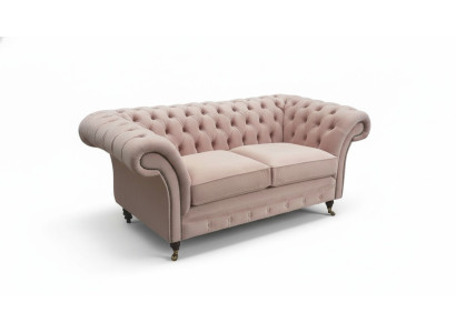 Sofa 2-seater couch upholstery Chesterfield living room design textile new