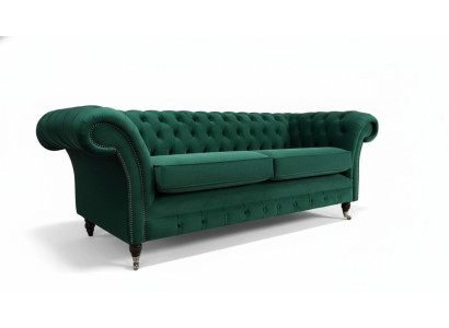 Chesterfield Couch Sofa Upholstery 3-Seater Sofa Couch Green New