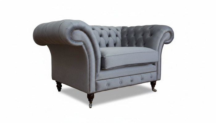 Design Chesterfield Fabric Armchair 1-Seater Upholstered Sofas Lounge New