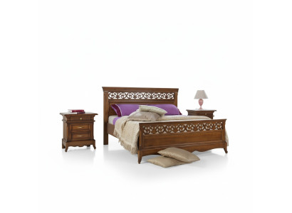 Bed 2x Nightstands 3-piece Bedroom Set Modern Luxury Bed Design