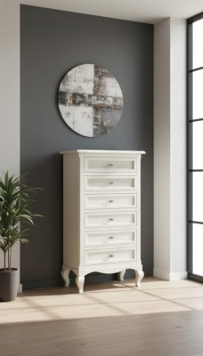 Chest of drawers wood Italian style furniture luxury white sideboard new