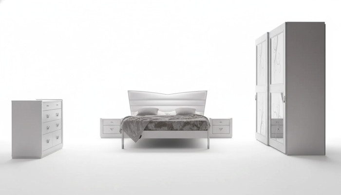 Luxury Bedroom Furniture Set: Bed with 2 Nightstands, Dresser, 6-Piece Furniture. New.