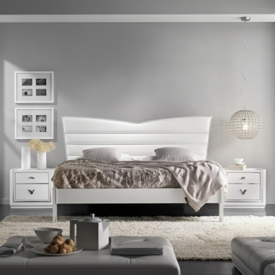 Design furniture bed 2 bedside tables 3-piece bedroom set luxury beds new