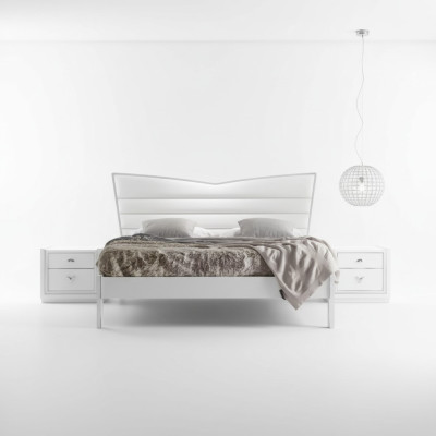 Design furniture bed 2 bedside tables 3-piece bedroom set luxury beds new