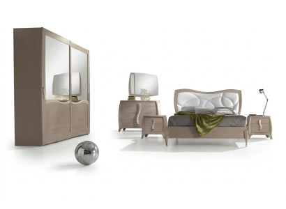 Bed 2x Nightstands 6-piece Bedroom Set Design Modern Luxury Furniture New