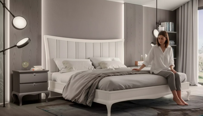Design bedroom 3-piece. Bed 2x nightstands modern luxury beds furniture
