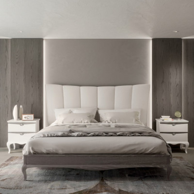 Complete set bed 2x bedside tables 3-piece bedroom sets luxury beds