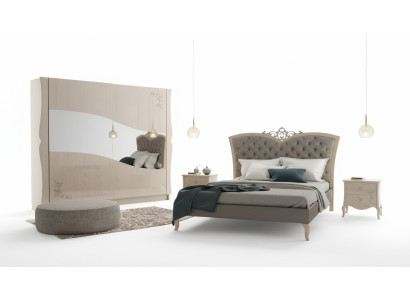Bedroom bed 2x bedside tables luxury complete sets furniture room 4-piece set.