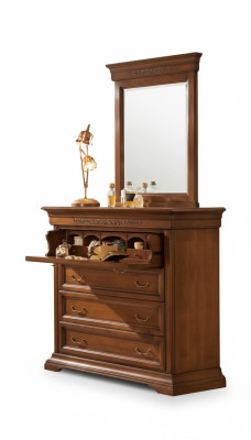 Dresser with mirror wood design 2-piece. Bedroom suite sideboard