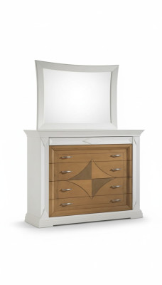 Dresser with mirror sideboards wooden dressers furniture 2-piece white Italy