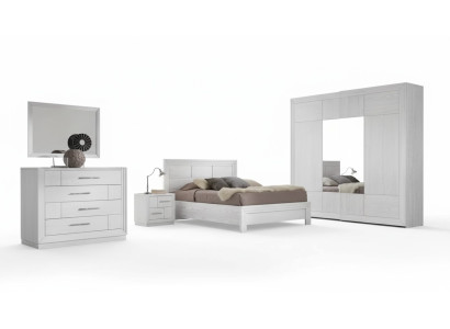 Luxury Complete Bedroom Set Bed 2x Nightstands Wardrobe