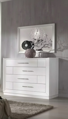 Modern sideboard 2-piece set style, modern sideboard, mirror, Italian furniture