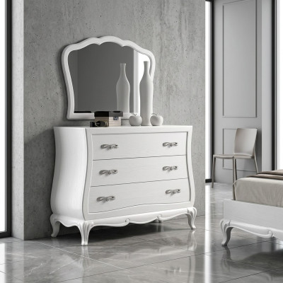 Dresser with mirror wood dressers modern furniture bedroom white new