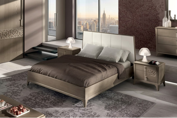Design bedroom sets bed 2x nightstands classic luxury furniture