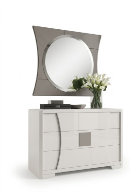 Chest of drawers with mirror luxury console chest bedroom new 2-piece set