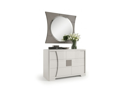 Chest of drawers with mirror luxury console chest bedroom new 2-piece set