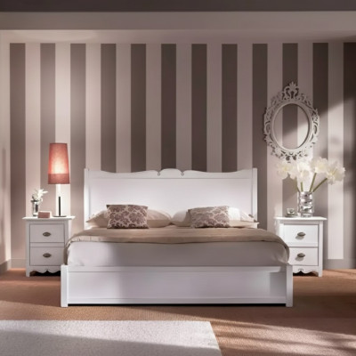 Bedroom design modern luxury bedroom bed 2x nightstands 3 pieces