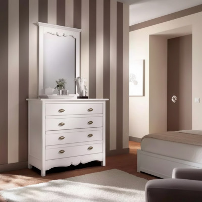 Wood Italian Designer Furniture 2-piece Set Furniture Style Luxury Dresser with Mirror