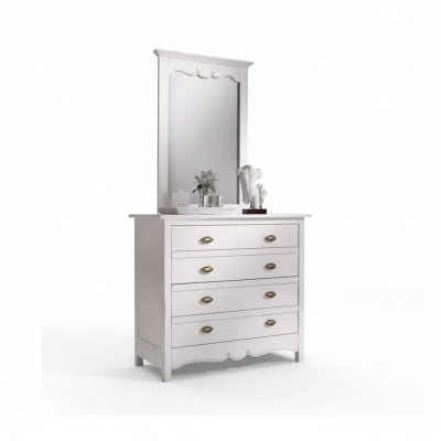 Wood Italian Designer Furniture 2-piece Set Furniture Style Luxury Dresser with Mirror