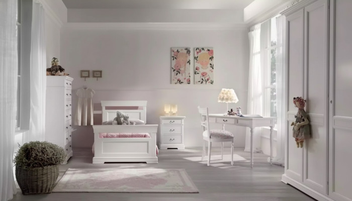 Set bed wardrobe desk 4-piece complete youth room new