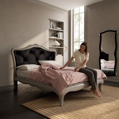 Bed Grey Luxury Wooden Bed Bedroom Design Italian Art Deco New