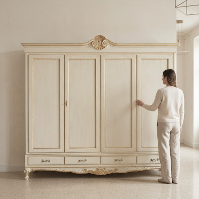 Wardrobe Closet Luxury Bedroom Wood Italian Furniture New