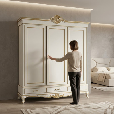 Classic style wardrobe closet wood wardrobe bedroom new