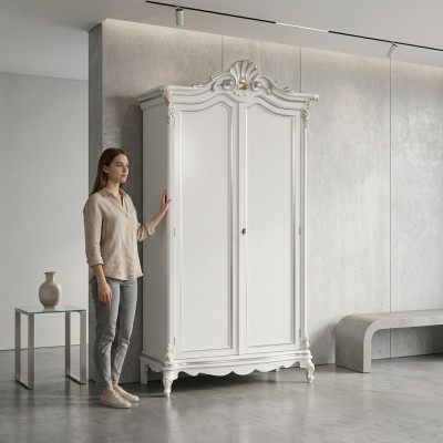 Wardrobe Bedroom Wood Closet Classic Style Cabinets Luxury