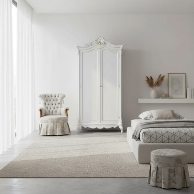 Wardrobe Bedroom Wood Closet Classic Style Cabinets Luxury