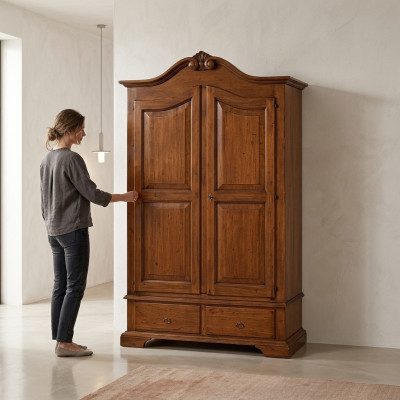 Wardrobe Bedroom Design Wood Italian Furniture Brown New