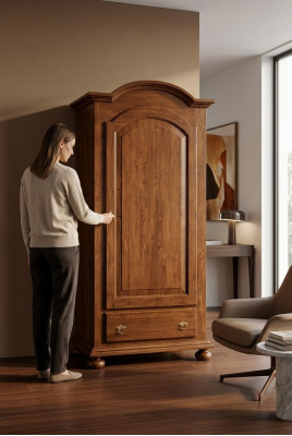 Bedroom wardrobe closet luxury wood cabinets furniture brown new