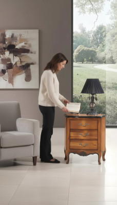 Nightstand with 3 drawers wooden cabinet design Italian furniture new