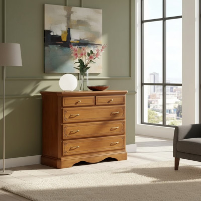 Luxury sideboard console classic bedroom wood modern design brown