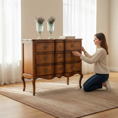 Chest of drawers brown luxury cabinet design style classic bedroom new