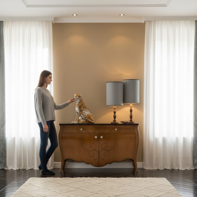 Sideboard Brown Wood Dressers Italian Furniture Design Cabinets