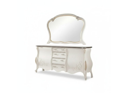 Sideboard with Mirror Living Room Side Cabinet Wooden Furniture Design White New