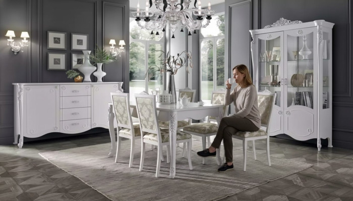 Dining table 4x chairs chair dining room dining set modern sideboard set